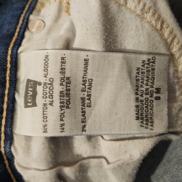 🎉HP🎉Vintage Levi's 524 blue super low stretchy skinny jeans. Size 9M. - Picture 4 of 4